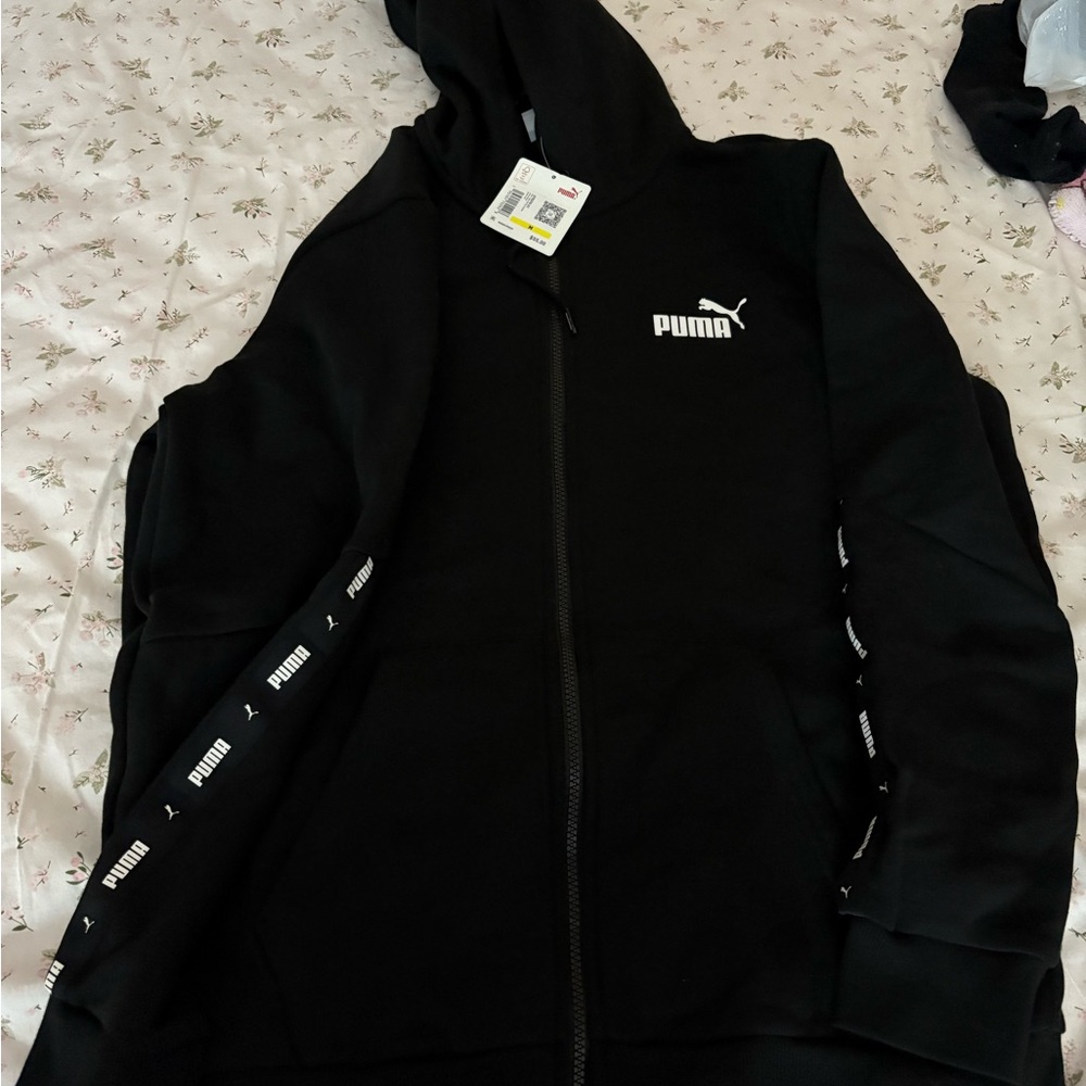 Puma Black Zip-Up Hoodie